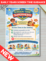 
              NEW - Screen time Superhero - Poster
            