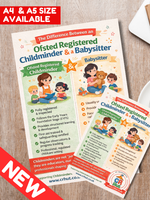 
              NEW - Childminder v Babysitter Poster
            